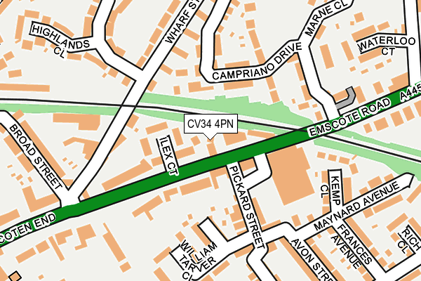 CV34 4PN map - OS OpenMap – Local (Ordnance Survey) CV34 4PN map - OS OpenMap – Local (Ordnance Survey)
