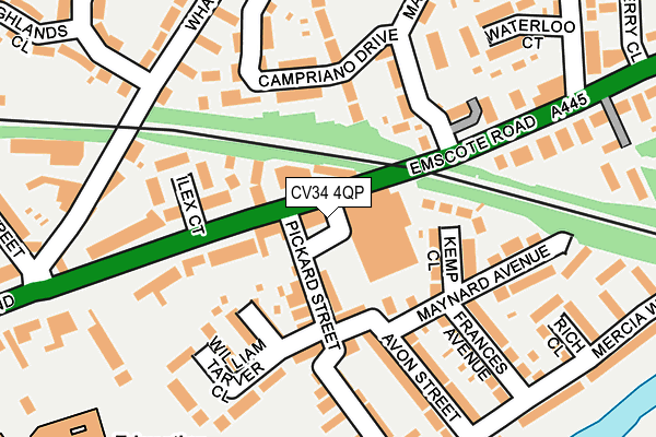 CV34 4QP map - OS OpenMap – Local (Ordnance Survey) CV34 4QP map - OS OpenMap – Local (Ordnance Survey)