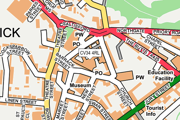 CV34 4RL map - OS OpenMap – Local (Ordnance Survey) CV34 4RL map - OS OpenMap – Local (Ordnance Survey)