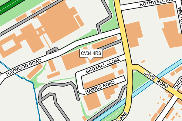 CV34 4RS map - OS OpenMap – Local (Ordnance Survey) CV34 4RS map - OS OpenMap – Local (Ordnance Survey)