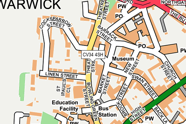 CV34 4SH map - OS OpenMap – Local (Ordnance Survey)