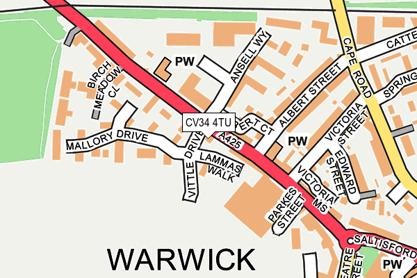 CV34 4TU map - OS OpenMap – Local (Ordnance Survey) CV34 4TU map - OS OpenMap – Local (Ordnance Survey)