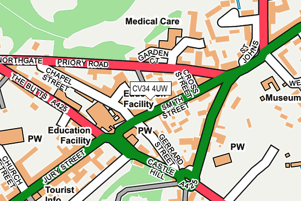 CV34 4UW map - OS OpenMap – Local (Ordnance Survey) CV34 4UW map - OS OpenMap – Local (Ordnance Survey)