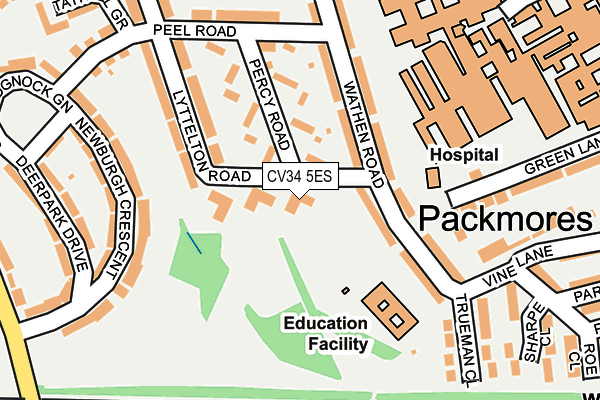 CV34 5ES map - OS OpenMap – Local (Ordnance Survey) CV34 5ES map - OS OpenMap – Local (Ordnance Survey)