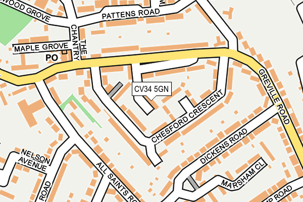CV34 5GN map - OS OpenMap – Local (Ordnance Survey) CV34 5GN map - OS OpenMap – Local (Ordnance Survey)
