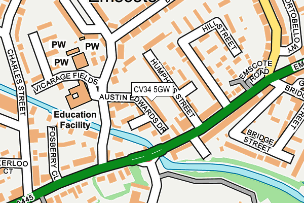 CV34 5GW map - OS OpenMap – Local (Ordnance Survey) CV34 5GW map - OS OpenMap – Local (Ordnance Survey)