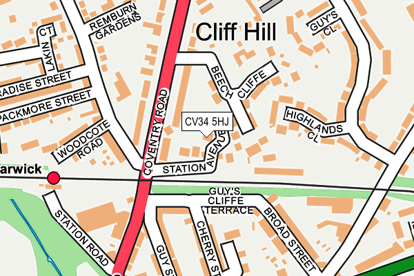 CV34 5HJ map - OS OpenMap – Local (Ordnance Survey) CV34 5HJ map - OS OpenMap – Local (Ordnance Survey)