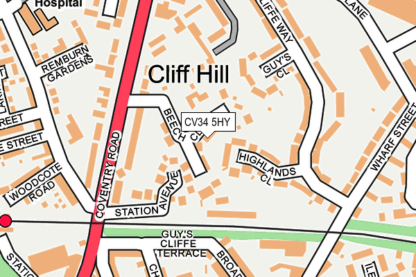 CV34 5HY map - OS OpenMap – Local (Ordnance Survey) CV34 5HY map - OS OpenMap – Local (Ordnance Survey)