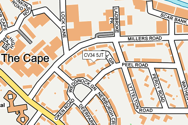 CV34 5JT map - OS OpenMap – Local (Ordnance Survey) CV34 5JT map - OS OpenMap – Local (Ordnance Survey)