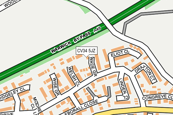CV34 5JZ map - OS OpenMap – Local (Ordnance Survey) CV34 5JZ map - OS OpenMap – Local (Ordnance Survey)