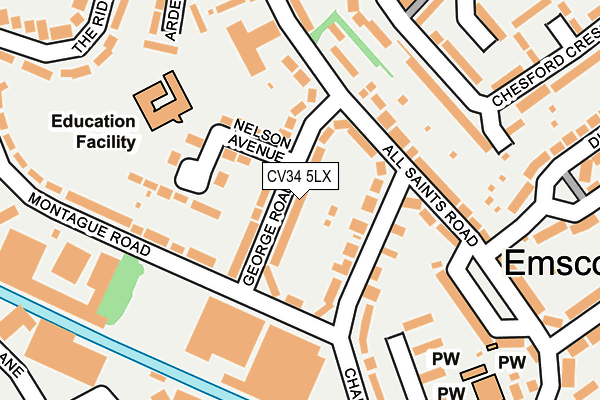 CV34 5LX map - OS OpenMap – Local (Ordnance Survey) CV34 5LX map - OS OpenMap – Local (Ordnance Survey)