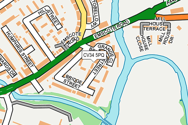 CV34 5PQ map - OS OpenMap – Local (Ordnance Survey)