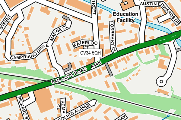 CV34 5QH map - OS OpenMap – Local (Ordnance Survey) CV34 5QH map - OS OpenMap – Local (Ordnance Survey)
