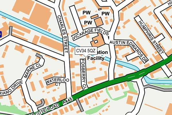 CV34 5QZ map - OS OpenMap – Local (Ordnance Survey) CV34 5QZ map - OS OpenMap – Local (Ordnance Survey)