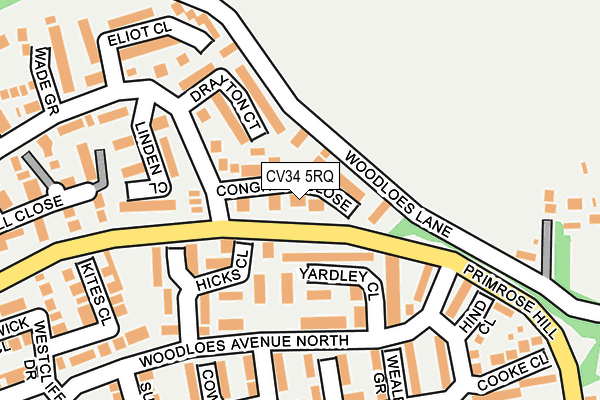CV34 5RQ map - OS OpenMap – Local (Ordnance Survey) CV34 5RQ map - OS OpenMap – Local (Ordnance Survey)