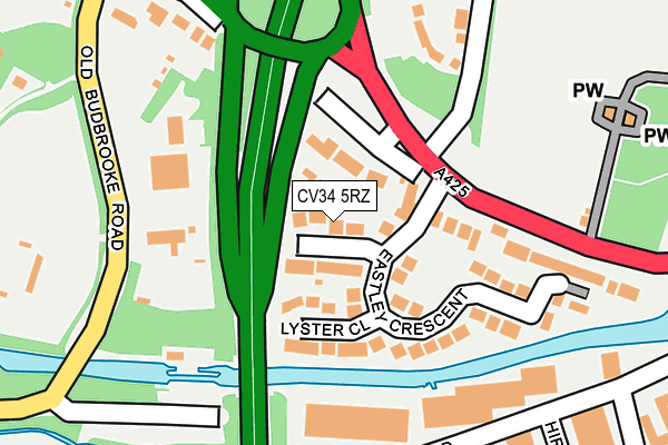 CV34 5RZ map - OS OpenMap – Local (Ordnance Survey) CV34 5RZ map - OS OpenMap – Local (Ordnance Survey)
