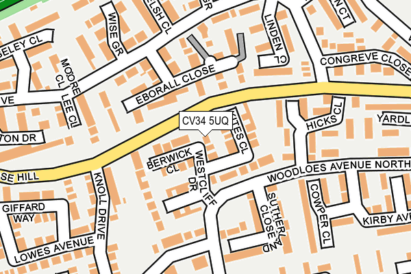 CV34 5UQ map - OS OpenMap – Local (Ordnance Survey) CV34 5UQ map - OS OpenMap – Local (Ordnance Survey)