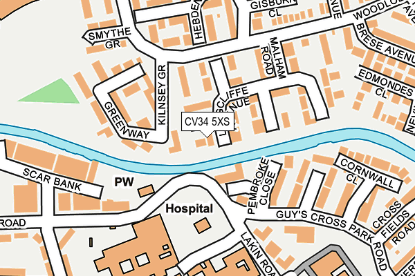 CV34 5XS map - OS OpenMap – Local (Ordnance Survey) CV34 5XS map - OS OpenMap – Local (Ordnance Survey)