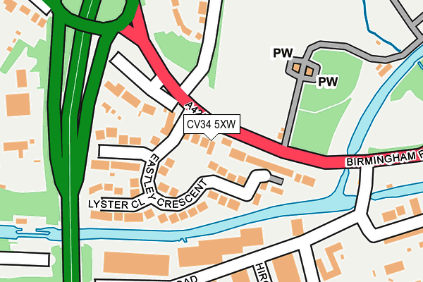 CV34 5XW map - OS OpenMap – Local (Ordnance Survey) CV34 5XW map - OS OpenMap – Local (Ordnance Survey)