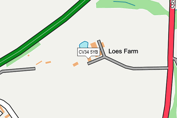 CV34 5YB map - OS OpenMap – Local (Ordnance Survey) CV34 5YB map - OS OpenMap – Local (Ordnance Survey)