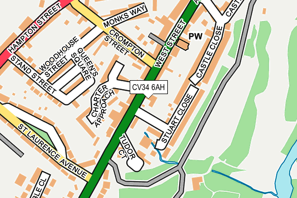 CV34 6AH map - OS OpenMap – Local (Ordnance Survey) CV34 6AH map - OS OpenMap – Local (Ordnance Survey)