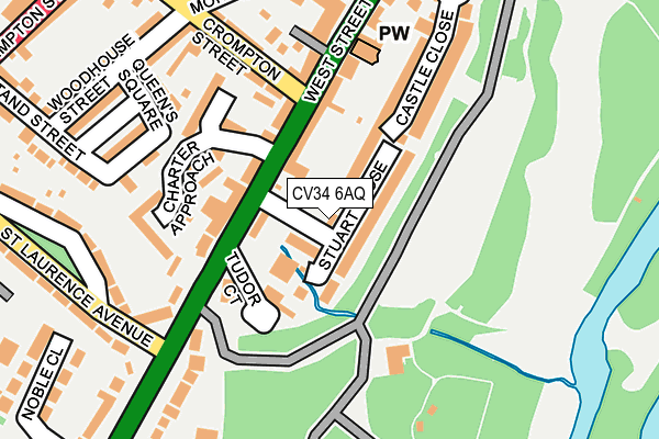 CV34 6AQ map - OS OpenMap – Local (Ordnance Survey)