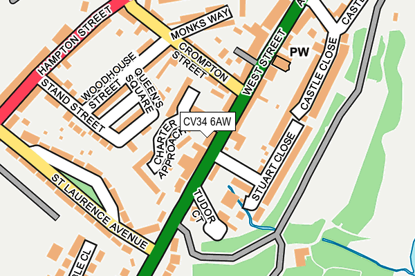 CV34 6AW map - OS OpenMap – Local (Ordnance Survey) CV34 6AW map - OS OpenMap – Local (Ordnance Survey)
