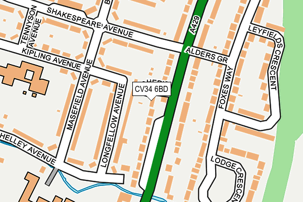 CV34 6BD map - OS OpenMap – Local (Ordnance Survey) CV34 6BD map - OS OpenMap – Local (Ordnance Survey)