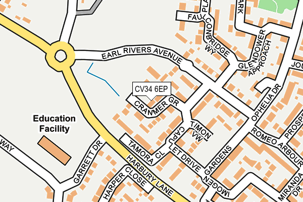 CV34 6EP map - OS OpenMap – Local (Ordnance Survey)