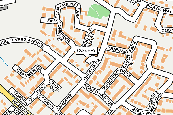 CV34 6EY map - OS OpenMap – Local (Ordnance Survey) CV34 6EY map - OS OpenMap – Local (Ordnance Survey)