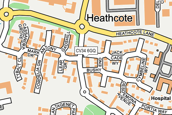 CV34 6GQ map - OS OpenMap – Local (Ordnance Survey)