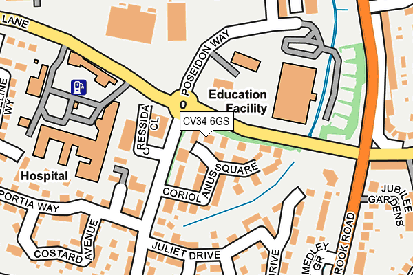 CV34 6GS map - OS OpenMap – Local (Ordnance Survey) CV34 6GS map - OS OpenMap – Local (Ordnance Survey)