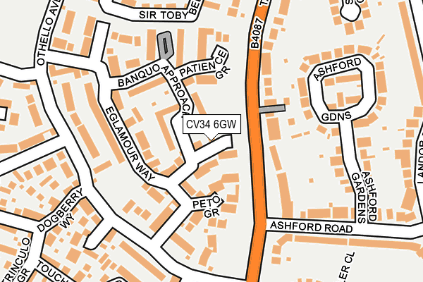 CV34 6GW map - OS OpenMap – Local (Ordnance Survey) CV34 6GW map - OS OpenMap – Local (Ordnance Survey)