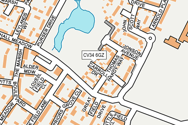 CV34 6GZ map - OS OpenMap – Local (Ordnance Survey) CV34 6GZ map - OS OpenMap – Local (Ordnance Survey)