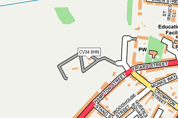 CV34 6HN map - OS OpenMap – Local (Ordnance Survey) CV34 6HN map - OS OpenMap – Local (Ordnance Survey)