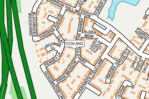 CV34 6HQ map - OS OpenMap – Local (Ordnance Survey) CV34 6HQ map - OS OpenMap – Local (Ordnance Survey)