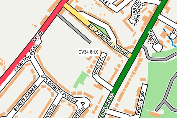 CV34 6HX map - OS OpenMap – Local (Ordnance Survey) CV34 6HX map - OS OpenMap – Local (Ordnance Survey)