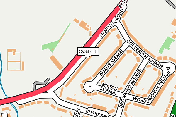 CV34 6JL map - OS OpenMap – Local (Ordnance Survey) CV34 6JL map - OS OpenMap – Local (Ordnance Survey)