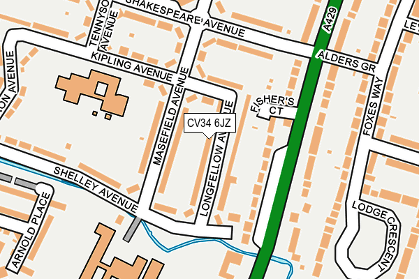 CV34 6JZ map - OS OpenMap – Local (Ordnance Survey) CV34 6JZ map - OS OpenMap – Local (Ordnance Survey)