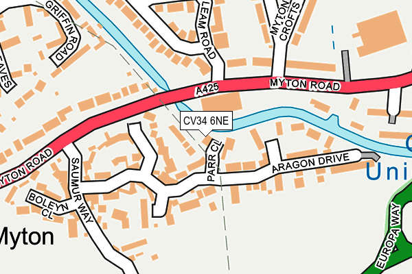CV34 6NE map - OS OpenMap – Local (Ordnance Survey) CV34 6NE map - OS OpenMap – Local (Ordnance Survey)