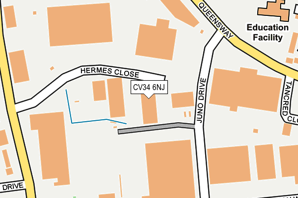 CV34 6NJ map - OS OpenMap – Local (Ordnance Survey) CV34 6NJ map - OS OpenMap – Local (Ordnance Survey)