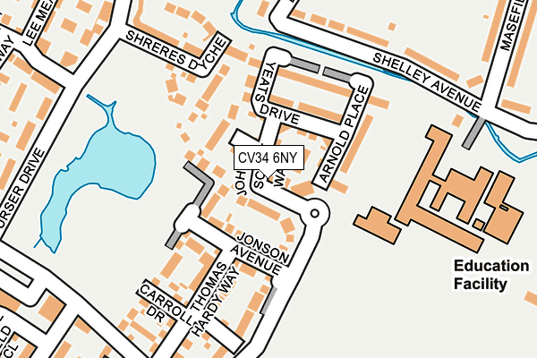 CV34 6NY map - OS OpenMap – Local (Ordnance Survey) CV34 6NY map - OS OpenMap – Local (Ordnance Survey)