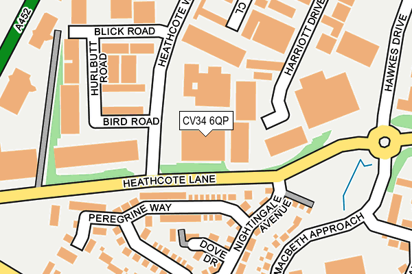 CV34 6QP map - OS OpenMap – Local (Ordnance Survey) CV34 6QP map - OS OpenMap – Local (Ordnance Survey)