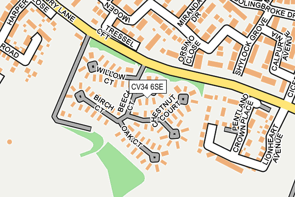 CV34 6SE map - OS OpenMap – Local (Ordnance Survey) CV34 6SE map - OS OpenMap – Local (Ordnance Survey)