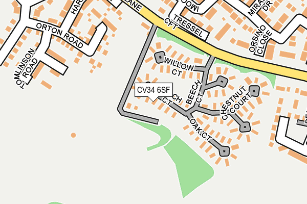 CV34 6SF map - OS OpenMap – Local (Ordnance Survey) CV34 6SF map - OS OpenMap – Local (Ordnance Survey)
