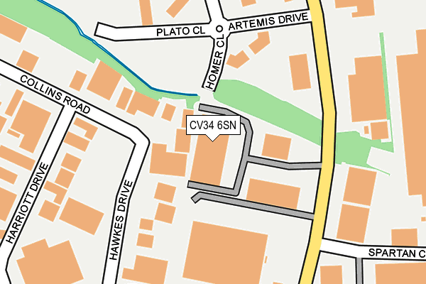 CV34 6SN map - OS OpenMap – Local (Ordnance Survey) CV34 6SN map - OS OpenMap – Local (Ordnance Survey)