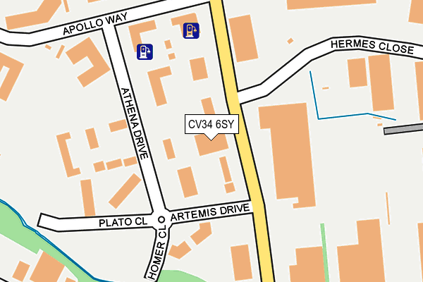 CV34 6SY map - OS OpenMap – Local (Ordnance Survey) CV34 6SY map - OS OpenMap – Local (Ordnance Survey)