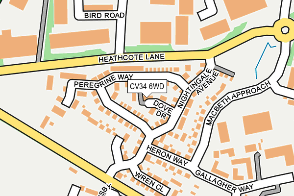 CV34 6WD map - OS OpenMap – Local (Ordnance Survey)