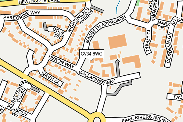 CV34 6WG map - OS OpenMap – Local (Ordnance Survey) CV34 6WG map - OS OpenMap – Local (Ordnance Survey)