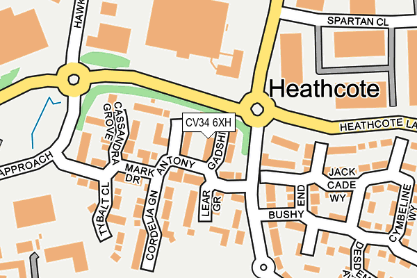 CV34 6XH map - OS OpenMap – Local (Ordnance Survey) CV34 6XH map - OS OpenMap – Local (Ordnance Survey)